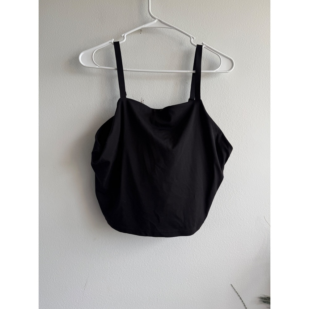 OFFLINE by Aerie Real Me Black Cropped Tank Top Built-in‎ Bra XXL 1241